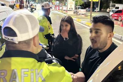 Polise önce yalvardı sonra küfürler edip kaçtı: O anlar kamerada