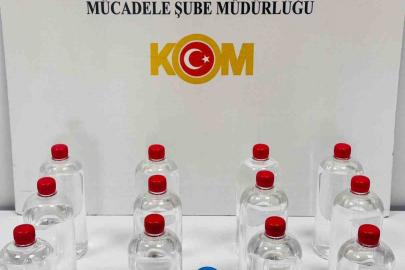 Sahte alkol operasyonu: 12 litre etil alkol ele geçirildi