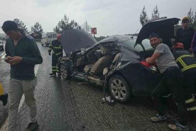 Tır ile otomobil çarpıştı: 1 yaralı