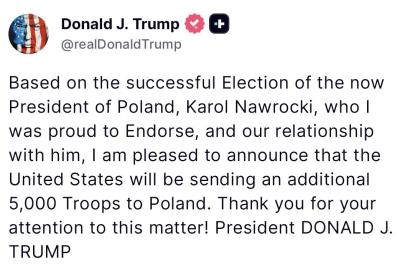Trump: "Polonya’ya 5 bin ek asker göndereceğiz"