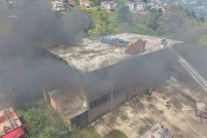 Yaklaşan çay sezonu öncesinde çay fabrikasında yangın tatbikatı