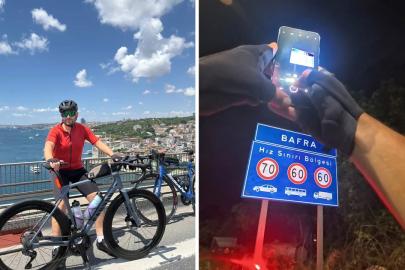 814 kilometre pedal çevirip akrabalarını ziyaret ediyor