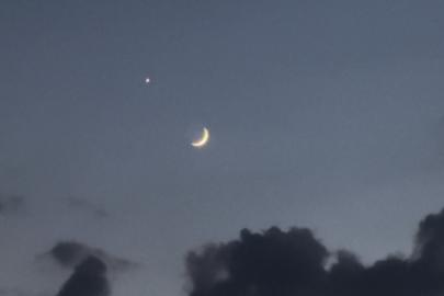 Akçakoca’da ay ve yıldız aynı karede