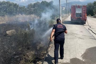 Arsuz’da bahçe yangını