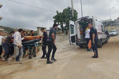 Asansör boşluğuna düşen müteahhit yaralandı