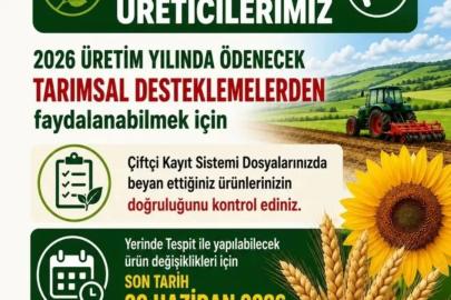 Aydınlı üreticilere ÇKS uyarısı: "Son tarih 30 Haziran