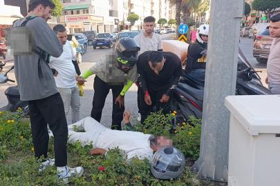 Aynı kavşakta bir saat arayla iki ayrı motosiklet kazası: 2 yaralı