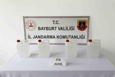 Bayburt’ta 20 litre etil alkol ele geçirildi