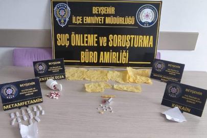 Beyşehir’de polis ekiplerinden zehir tacirlerine darbe