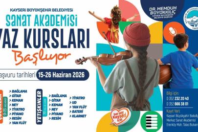 Büyükşehir Konservatuarı’nda Yaz Kursları için kayıtlar başlıyor