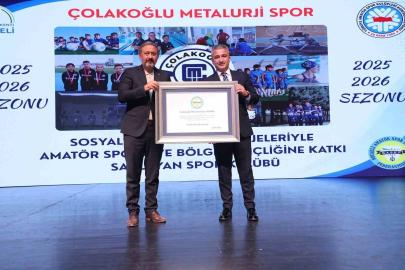 Çolakoğlu Metalurji Spor Kulübü’ne KASKF’den başarı plaketi