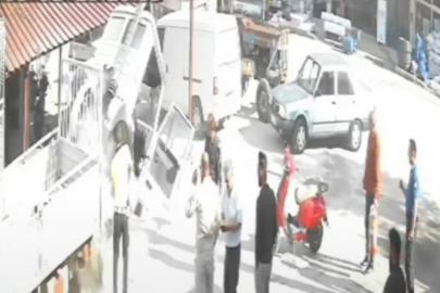 Devriye görevindeki polis memuru yanan kamyonete müdahale edip söndürdü