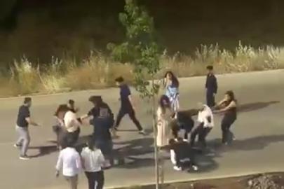 Düğün konvoyunda tekmeli, yumruklu kavga