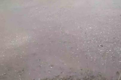 Edirne’de Kapıkule bögesinde dolu yağışı etkili oldu