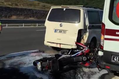 Feci kazada ağır yaralanan motosiklet sürücüsü yaşam savaşını kaybetti