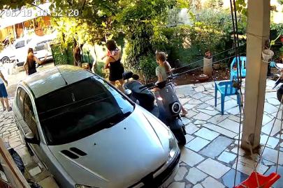 Fethiye’deki komşu dehşeti kamerada