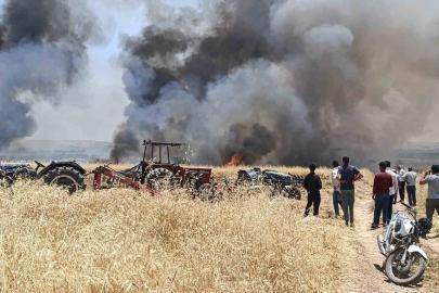Gaziantep’te 400 dönüm ekili alan alev alev yandı