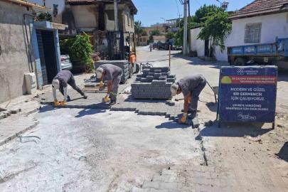 Germencik’te yol ve çevre düzenleme çalışmaları sürüyor