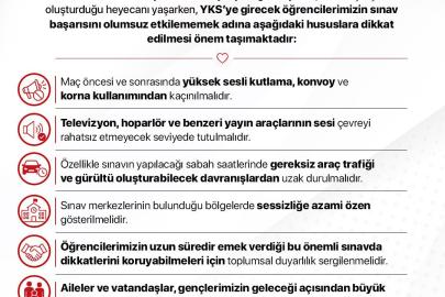 İletişim Başkanlığı’ndan YKS öncesi milli maçı uyarısı
