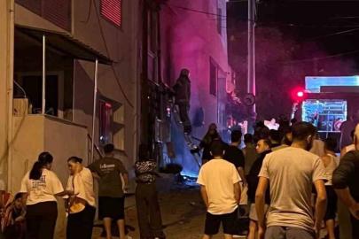 İzmir’de bir otelde çıkan yangında patlama sesi paniğe neden oldu