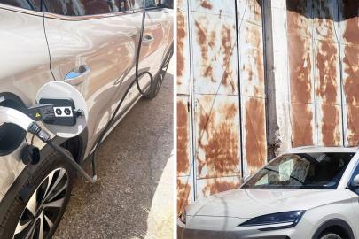 Kaçak elektrikle şarj istasyonu kurmuş!