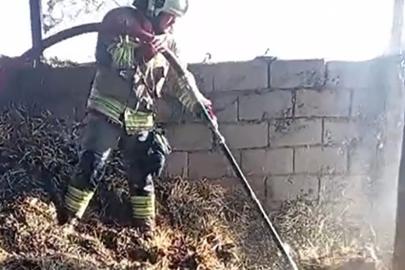 Kahramanmaraş’ta ahır yangını korkuttu