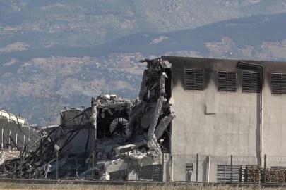 Kahramanmaraş’ta tekstil fabrikasındaki yangınının yol açtığı hasar görüntülendi