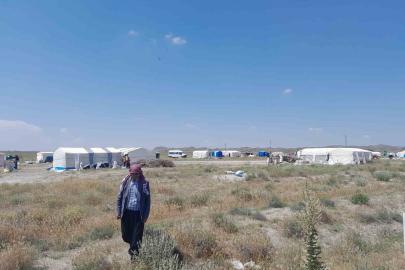 Karapınar’da mevsimlik tarım işçilerinin kaldığı çadır kentte inceleme