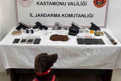 Kastamonu’da uyuşturucu ve silah operasyonu: 3 tutuklama