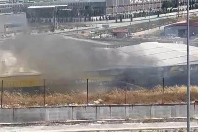 Kütahya 30 Ağustos OSB’de çömlek fabrikasında yangın paniği
