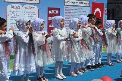 Kütahya’da 4-6 Yaş Kur’an Kursu öğrencilerinden yıl sonu coşkusu