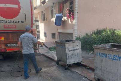 lkadım’da temizlik çalışmaları sürüyor