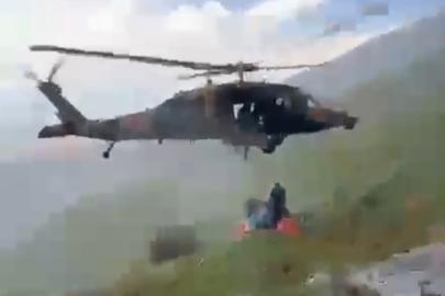 Malatya’da dağlık alanda kalp krizi geçiren vatandaş askeri helikopterle kurtarıldı