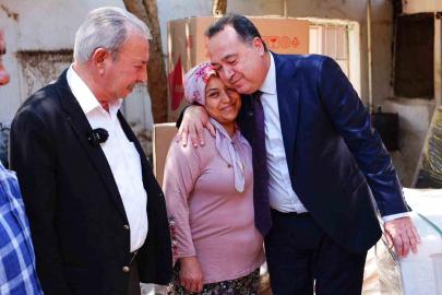 Manisa Büyükşehir’den afetzedelere ayni ve nakdi yardım