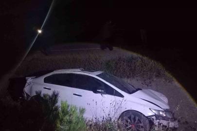 Otomobil su kanalına düştü: 1’i ağır 2 yaralı