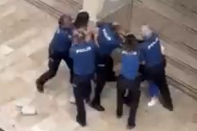 Polisin önünde kadın kavgası