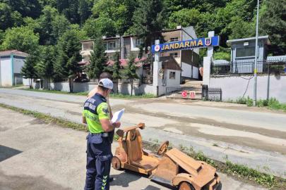 Saatte 70 kilometreyi aşan ahşap araca el konuldu