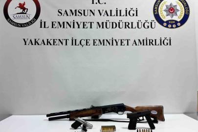 Samsun’da ruhsatsız silah operasyonu: 3 silah ele geçirildi