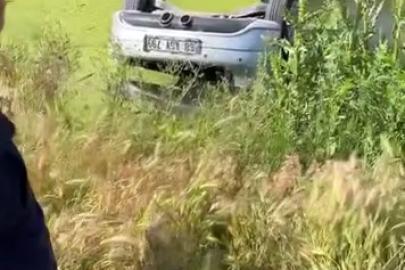 Su dolu drenaj kuyusuna gömülü otomobilden 2 ceset çıktı