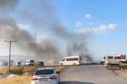 Tarım işçilerinin yaktığı otlar paniğe neden oldu