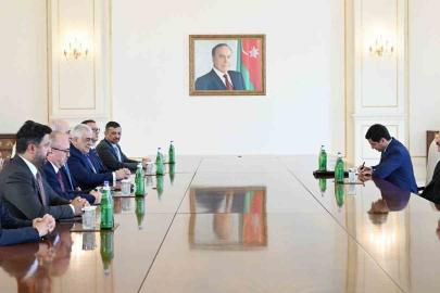TBMM Başkanı Kurtulmuş, Azerbaycan Cumhurbaşkanı Aliyev tarafından kabul edildi