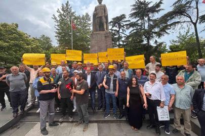 Trabzon’da madencilerin maaş protestosu