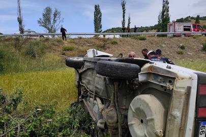 Yozgat’ta takla atan otomobilde 2 kişi yaralandı