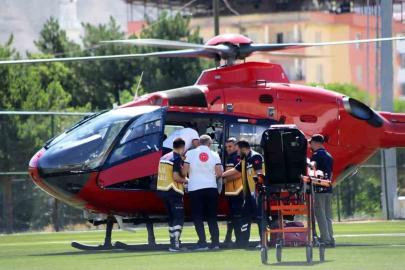 22 yaşındaki genç hava ambulansıyla Malatya’ya sevk edildi