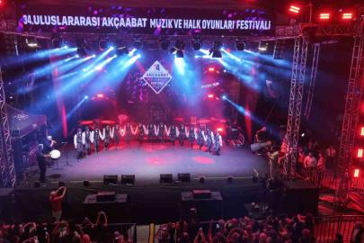 34. Uluslararası Akçaabat Müzik ve Halk Oyunları Festivali sona erdi