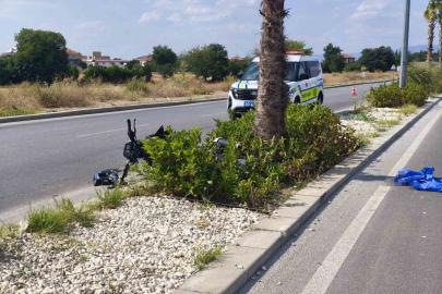 Ağaca çarpan motosikletin sürücüsü yaşam mücadelesini kaybetti