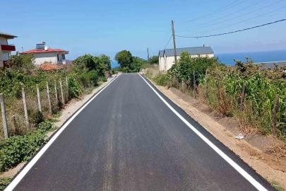 Akçakoca’da 7,5 kilometrelik grup yolunda çizgi çalışması tamamlandı