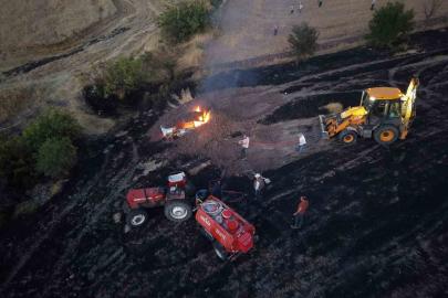 Ankara’da aracın alev alması ile çıkan yangın söndürüldü
