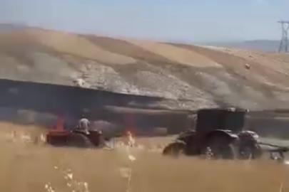 Ankara’da ekili arazide yangın