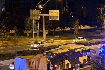 Ankara’da kamyonet EGO otobüsüne çarptı